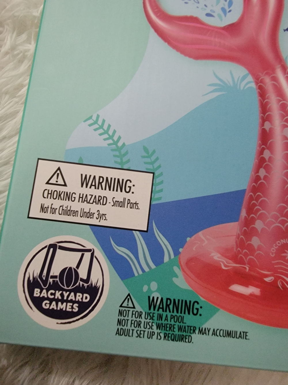 Pink Inflatable Mermaid Tail Sprinkler - Picture 2 of 11